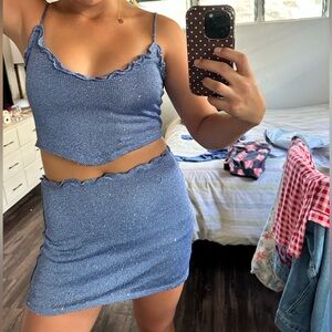 Motel Rocks 3 Piece Blue Sparkle Set